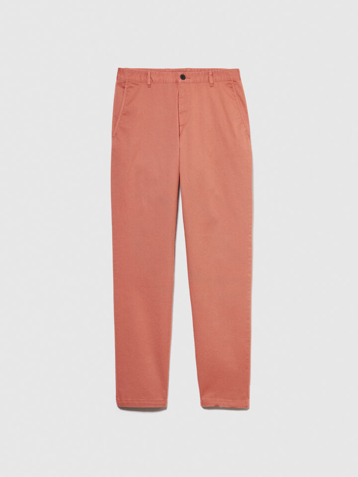 Slim fit chinos - men's chino trousers - Nude | Sisley image number 6